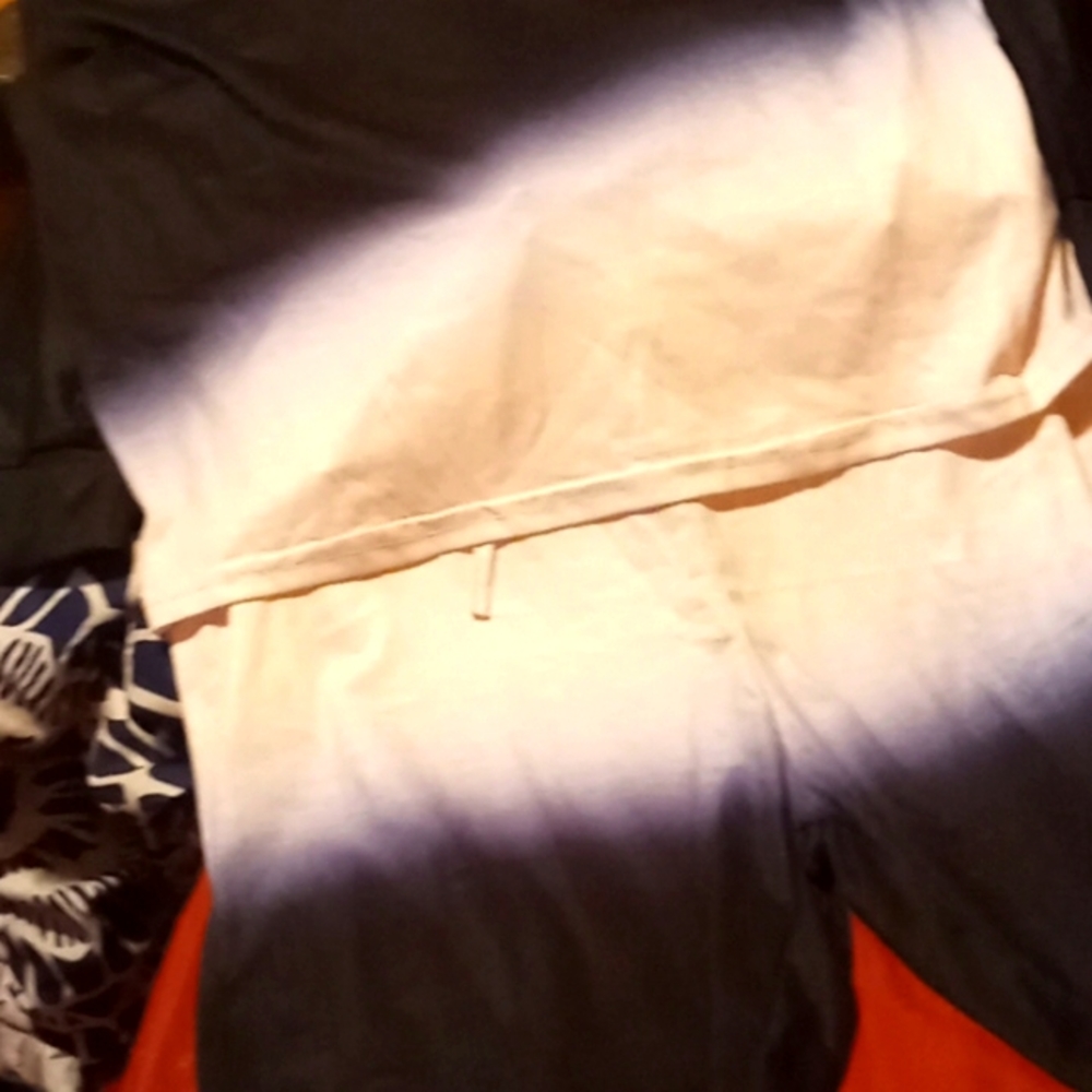 2pc black white capri outfit